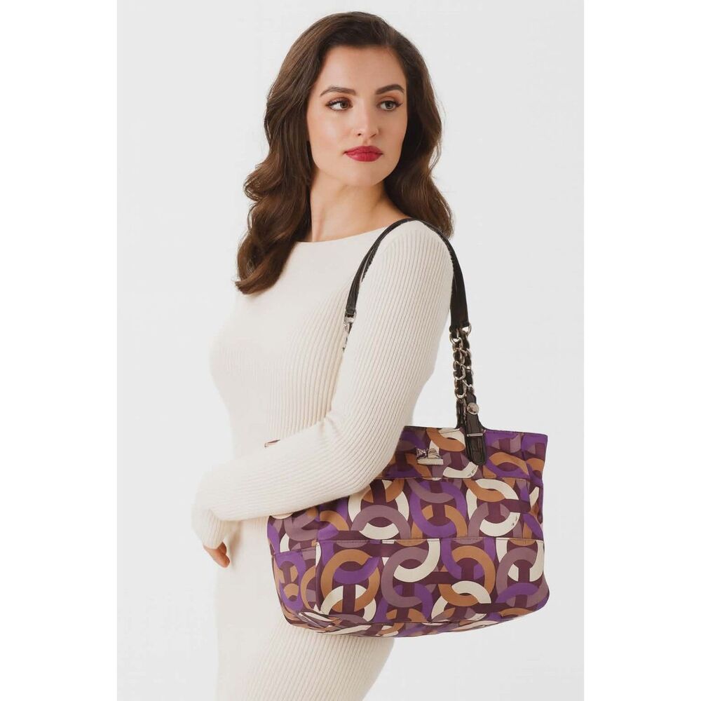 Coach Shoulder Bag Madison Graphic East West Tote Handbag Purse Women's Woman's